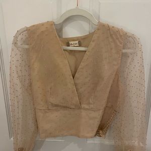 BEIGE CROP TOP SIZE M